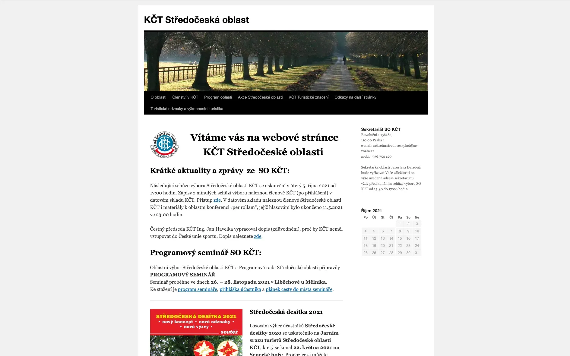 starý web